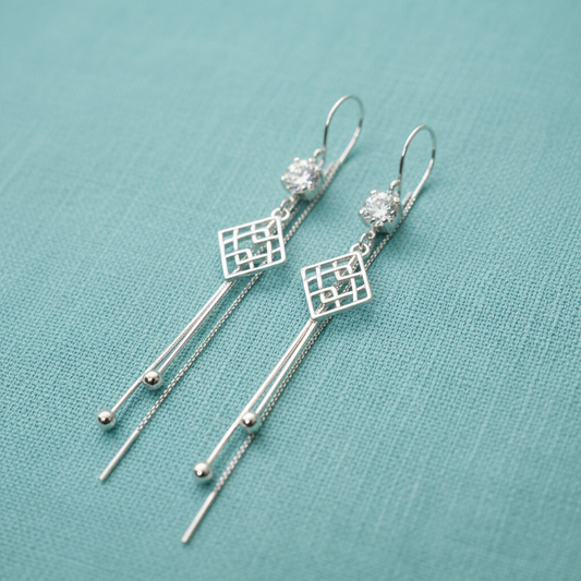 Boucles d'oreilles fond aqua