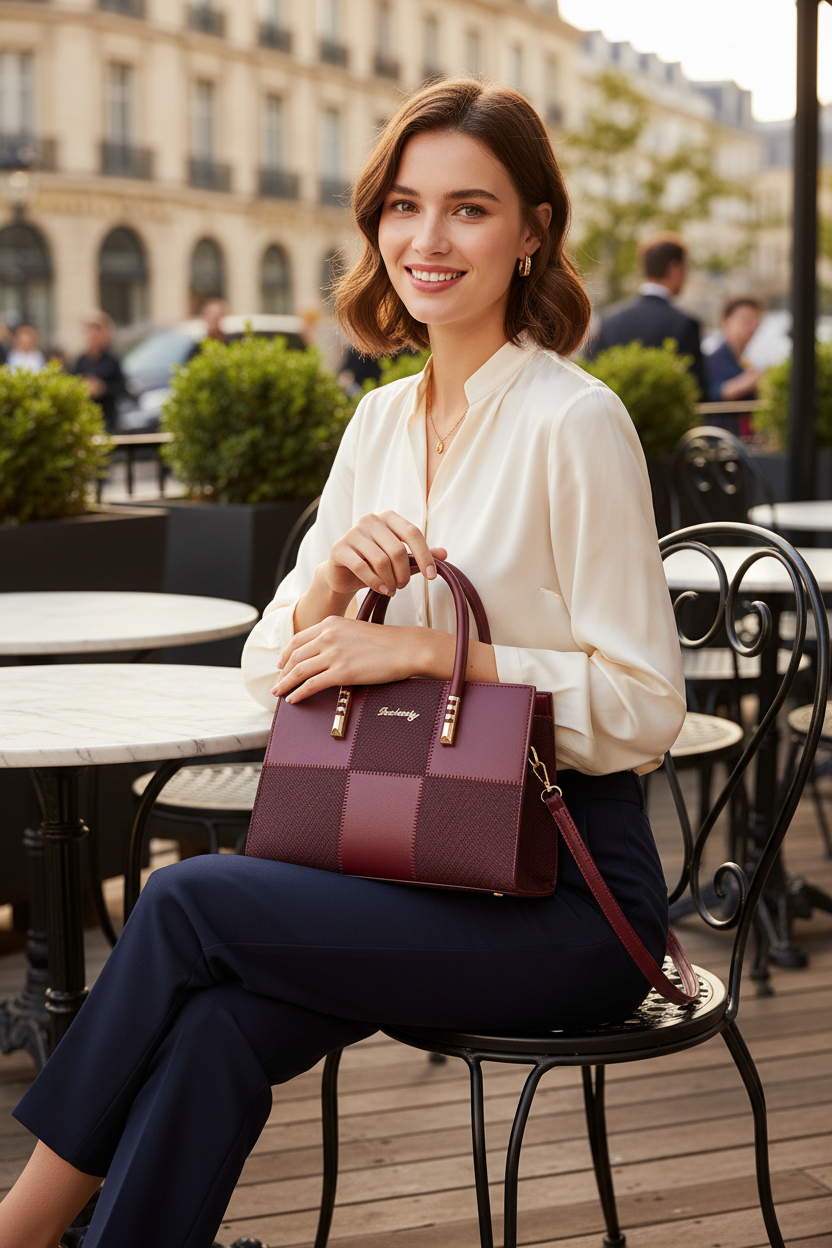 Sac bordeaux café