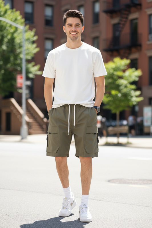 Short cargo kaki rue