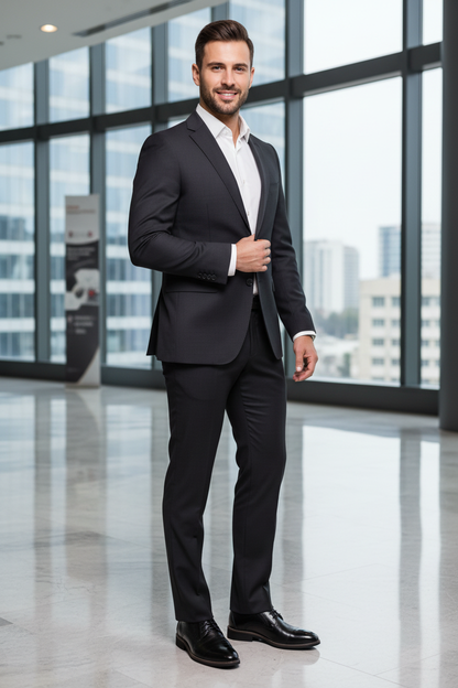 Souliers noirs bureau plein corps