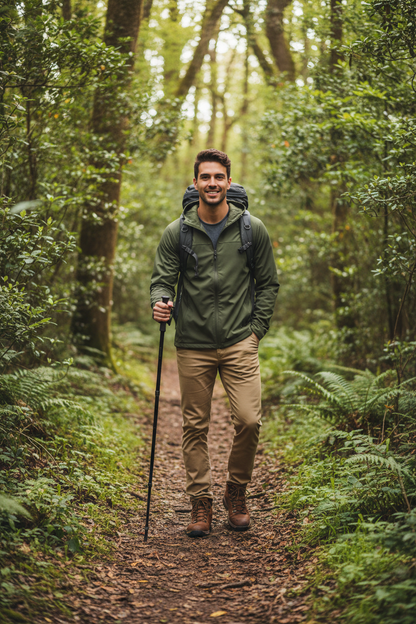 Veste décontractée plein air vert