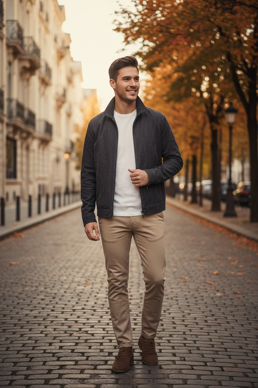 Veste gris automne