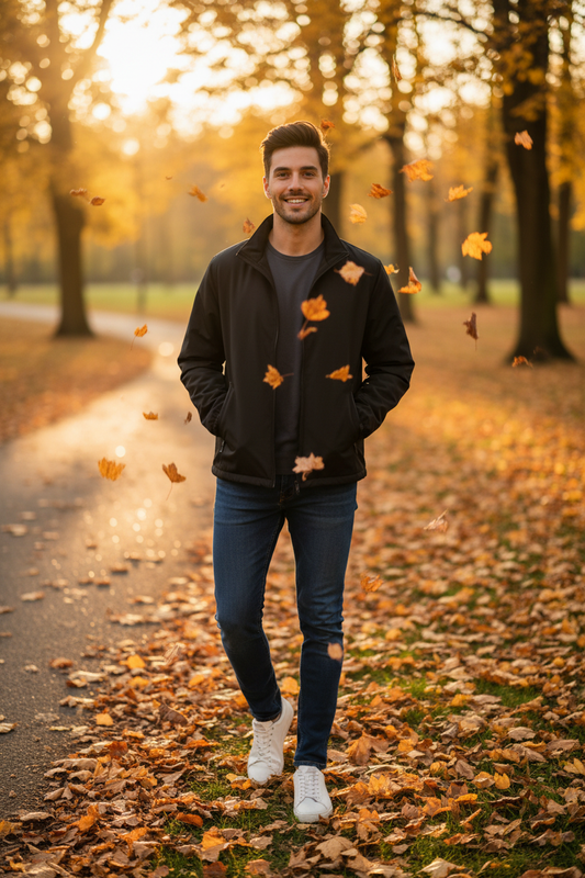 Veste noire homme automne